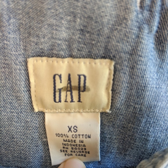 Gap Industrial Overall Shorts Blue Jean Romper - Picture 2 of 5